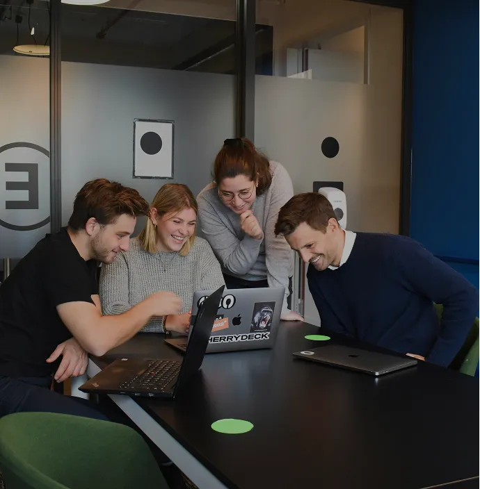 Production team collaborating in a meeting