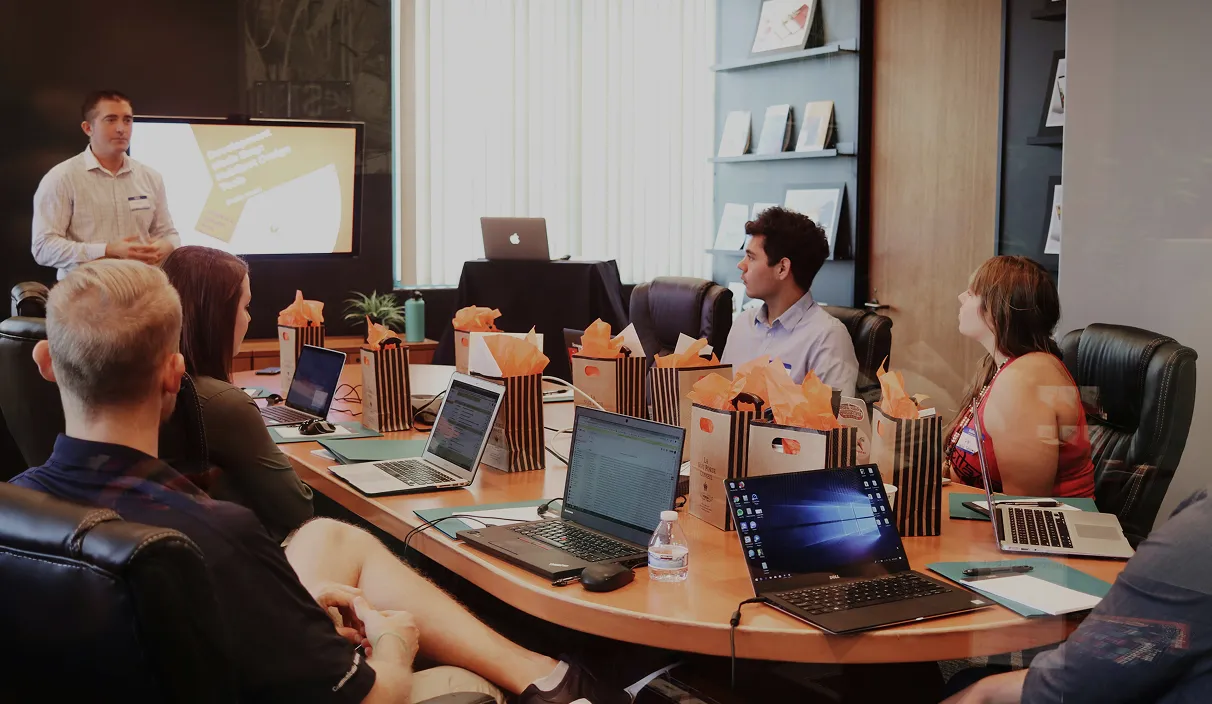 Team planning around a conference table
