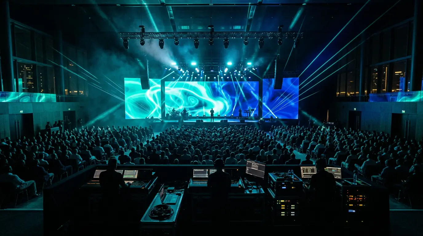 Live concert lighting and front-of-house production control